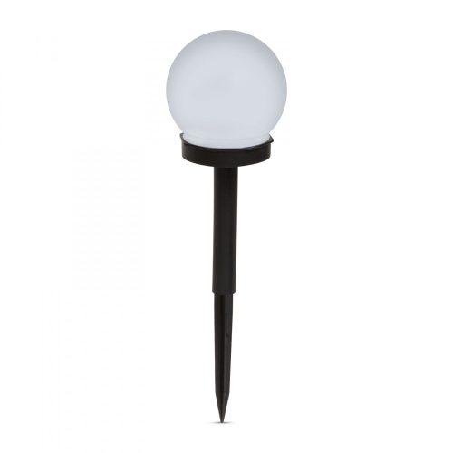 LED-es szolár lámpa - leszúrható - gömb alakú, hidegfehér - Ø10 cm 