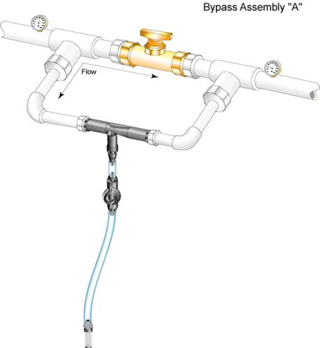 Tápoldat felszívócső 1/2"-3/4" venturihoz csappal