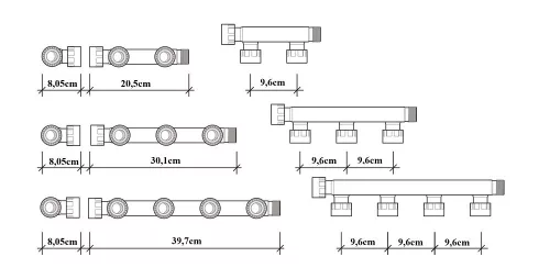 Hollanderes szeleposztó 4-es, 1"KHHHH, PVC.