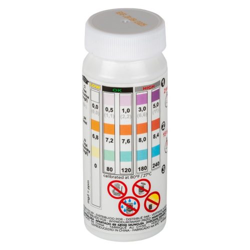 Medence vízelemző PH, Klór és lugosság 50db tesztcsík