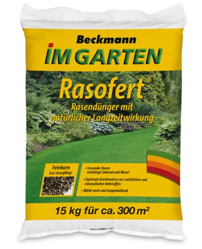Beckmann Rasofert® hosszú hatású szerves-ásványi gyeptrágya, 15kg.