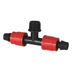 Csepegtető szalag T-idom külső menettel 16 x 1/2 x 16