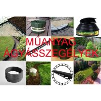 Műanyag ágyásszegélyek.